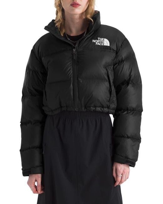 The North Face Black Nuptse Water Repellent 700 Fill Power Down Short Puffer Jacket
