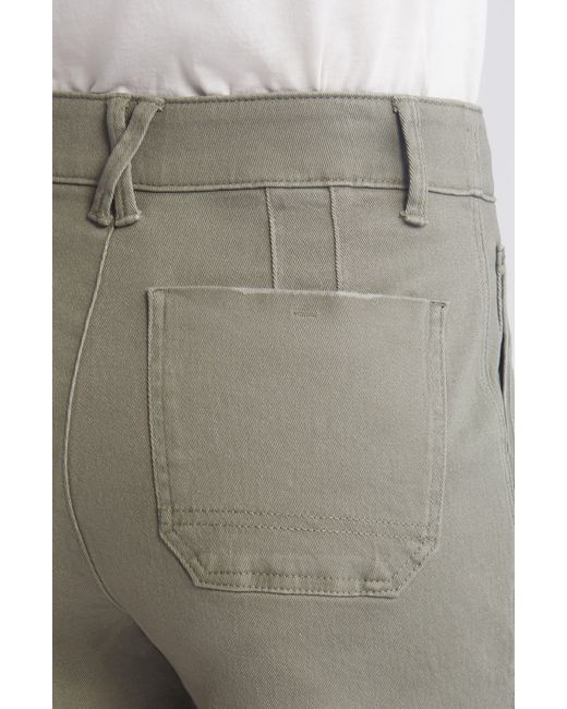 Wit & Wisdom Gray 'ab'solution Frayed Patch Pocket High Waist Twill Shorts