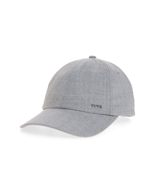 Boss Gray Zed Performance Virgin Wool Blend Baseball Cap for men