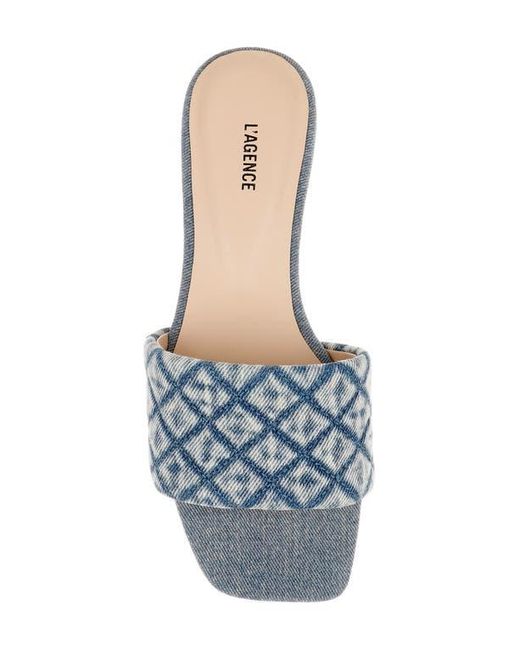 L'Agence Blue Aloise Slide Sandal