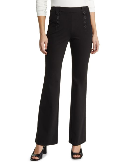 Capsule 121 The Metis Front Button Wide Leg Pants in Black | Lyst