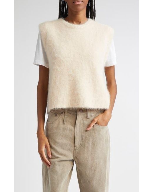 R13 Natural Deep Armhole Alpaca Blend Sweater Vest
