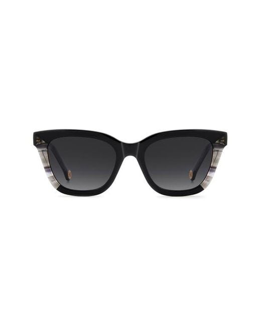 Carolina Herrera Black 52Mm Cat Eye Sunglasses