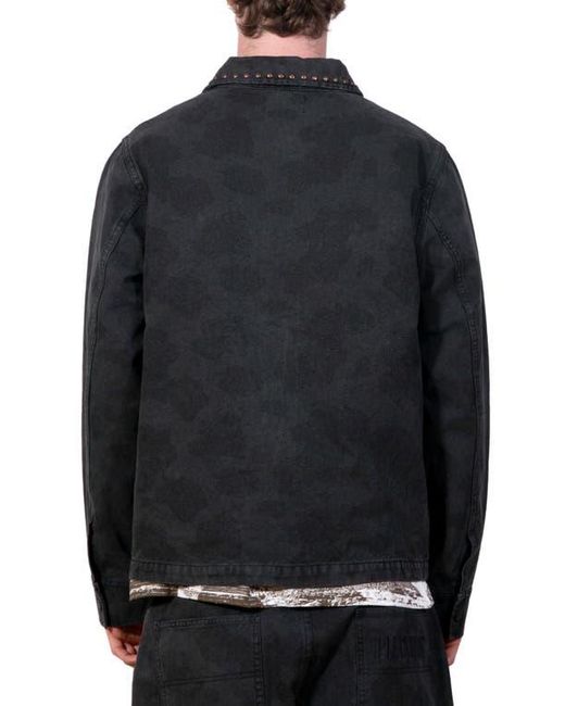 Pleasures Black Studded Denim Jacket for men