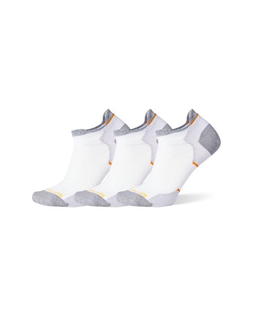 Smartwool White Run 3-Pack Zero Cushion Ankle Socks