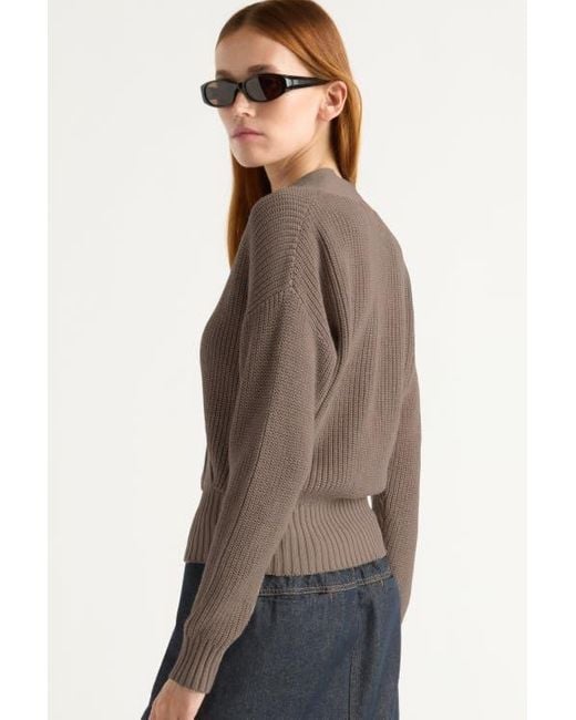 MODERN CITIZEN Black Maren Cropped V-Neck Sweater
