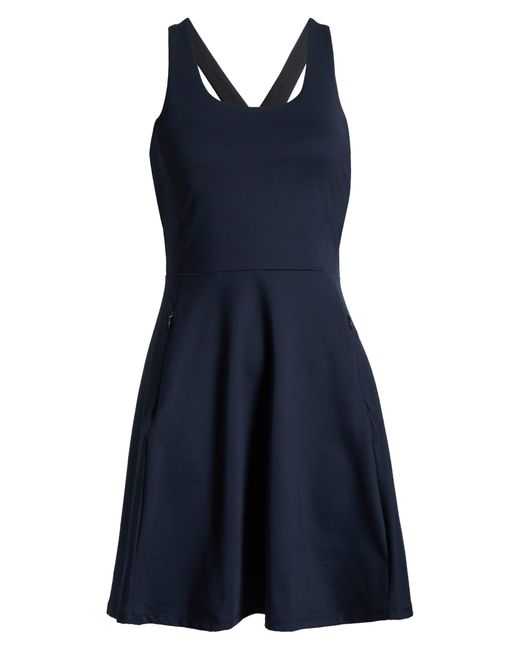 Zella Blue Daybreak Cross Back Tennis Dress