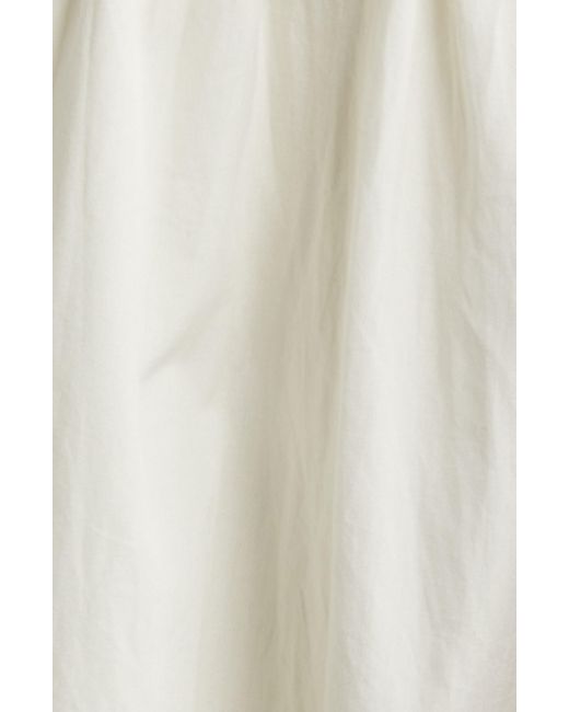 Cleobella Natural Allegra Drawstring Waist Organic Cotton Blend Midi Dress