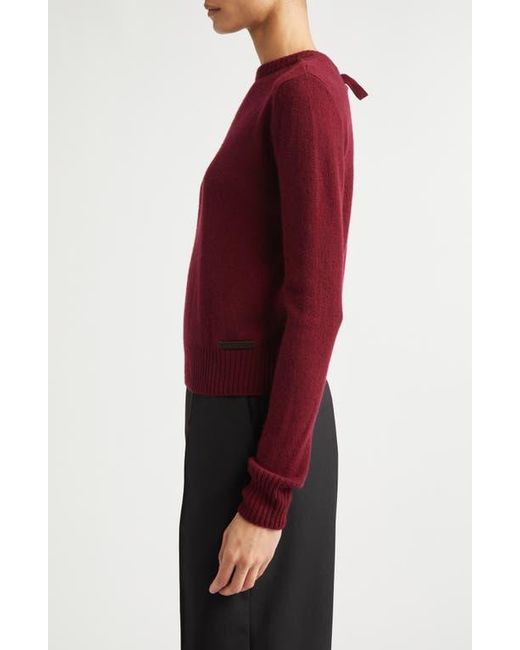 Marni Red Open Back Logo Sweater