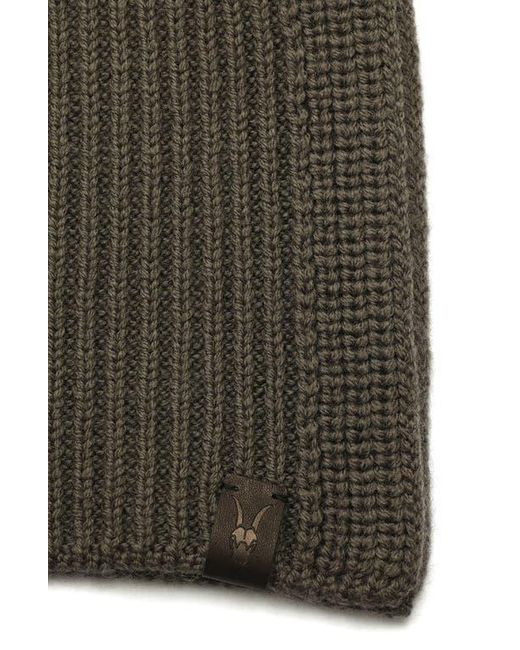 AllSaints Black Merino Wool Rib Scarf for men