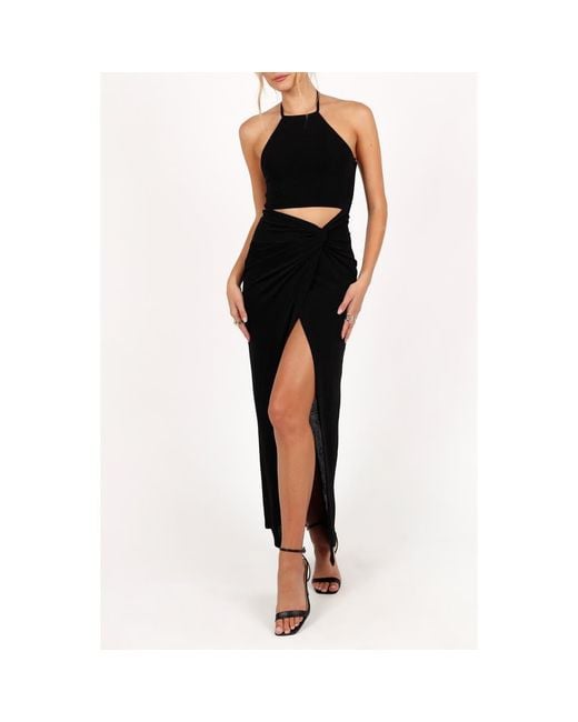 Petal & Pup Scarlette Halter Dress in Black | Lyst
