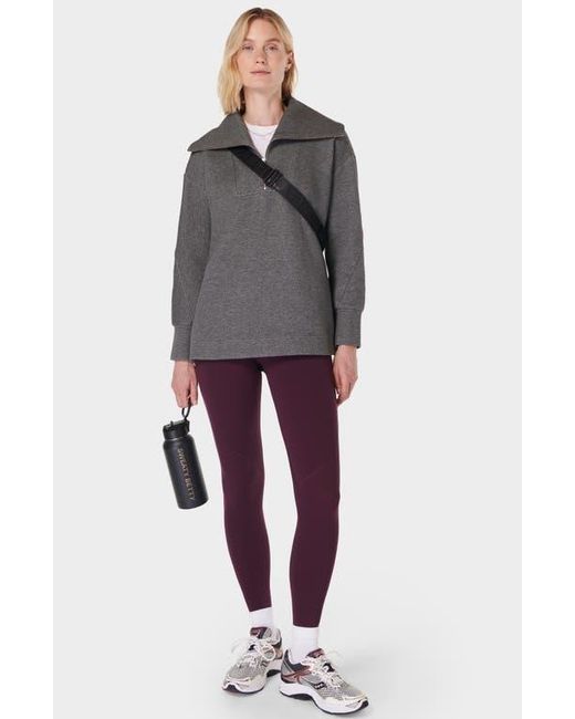 Sweaty Betty Gray Radiant Half Zip Sweatshirt