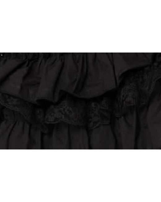 Edikted Black Lace Ruffle Bloomer Skort