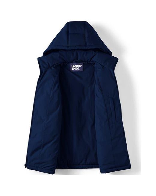 Lands' End Blue Featherfree Insulated Diamond Quilted Jacket