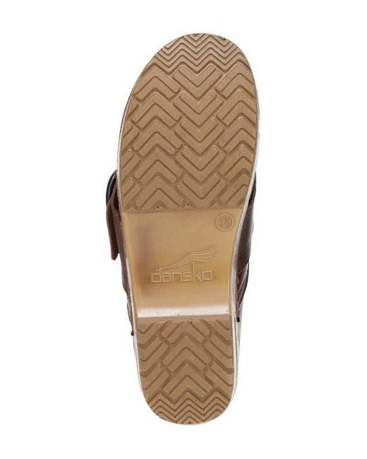Dansko Brown Pearson Buckle Strap Clog