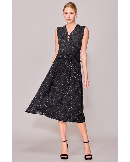 MELLODAY Multicolor Shirred A-Line Dress