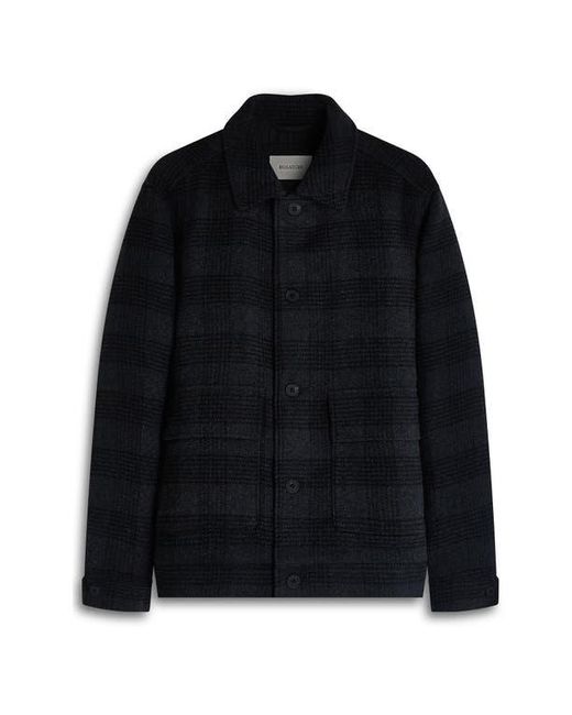 Bugatchi Black Glen Plaid Jacket for men
