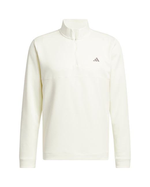 Adidas Originals White Ultimate365 Quarter Zip Golf Pullover for men