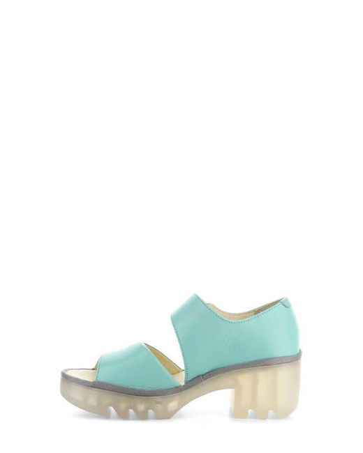 Fly London Blue Taar Platform Sandal