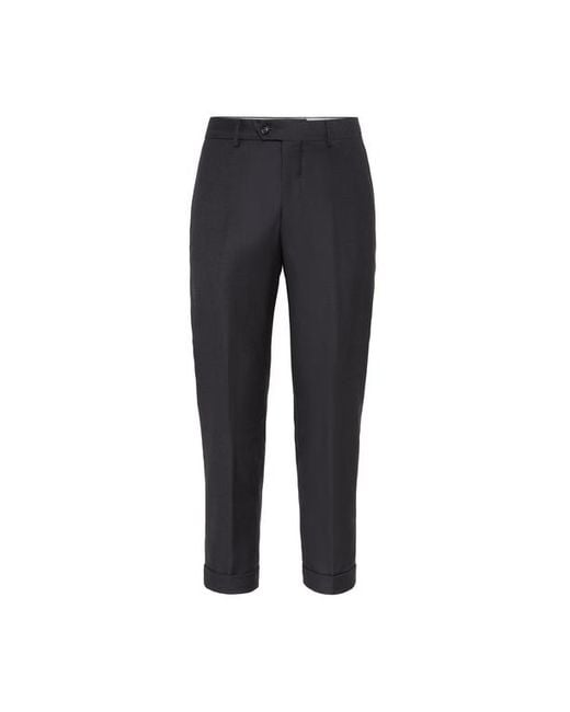 Brunello Cucinelli Blue Virgin Wool Trousers for men