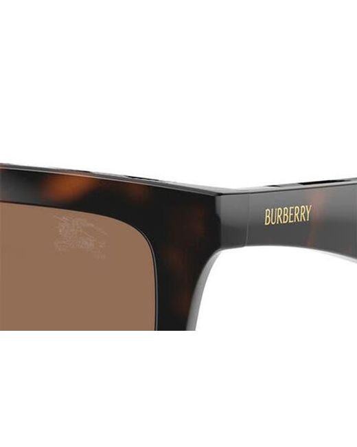 Burberry Brown 53Mm Rectangular Sunglasses for men