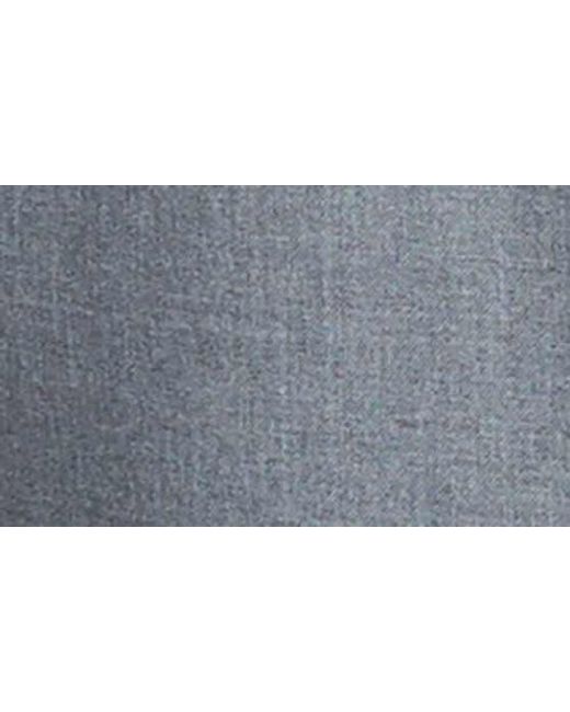 Berle Blue Self Sizer Waist Plain Weave Pleated Washable Trousers for men
