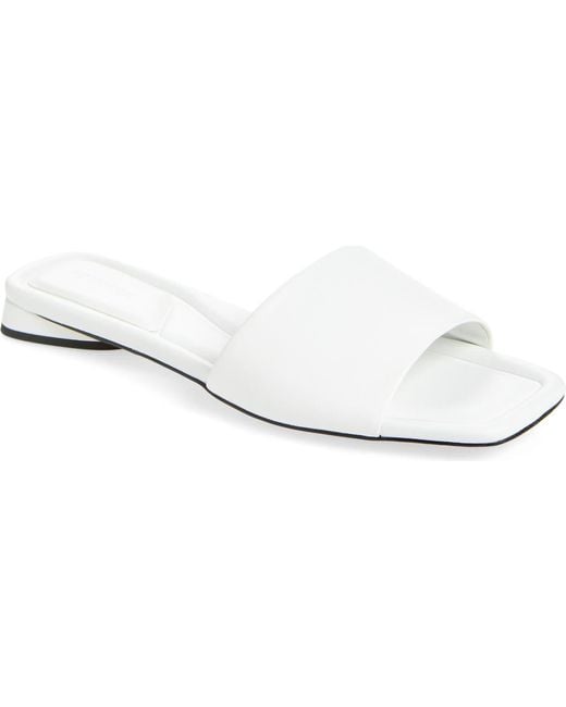 Nordstrom White Babette Slide Sandal