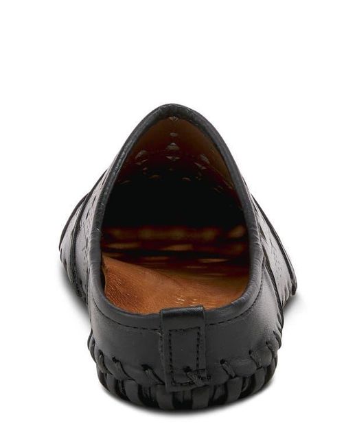 Spring Step Black Fusilade Leather Mule