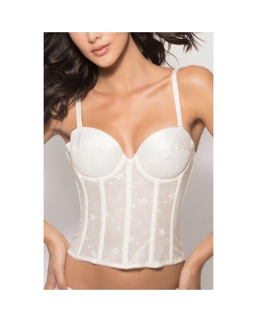 Dominique Intimates White Alana Low Back Convertible Strapless Longline Bra