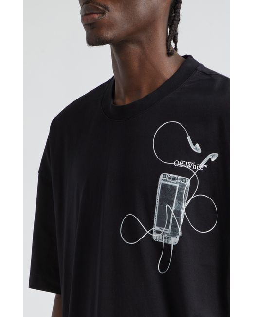 Off-White c/o Virgil Abloh Black Scan Arrows Cotton Graphic T-shirt for men