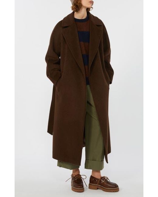 Weekend by Maxmara Brown Corte Virgin Wool Coat