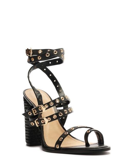 SCHUTZ SHOES Black Annete High Ankle Strap Sandal