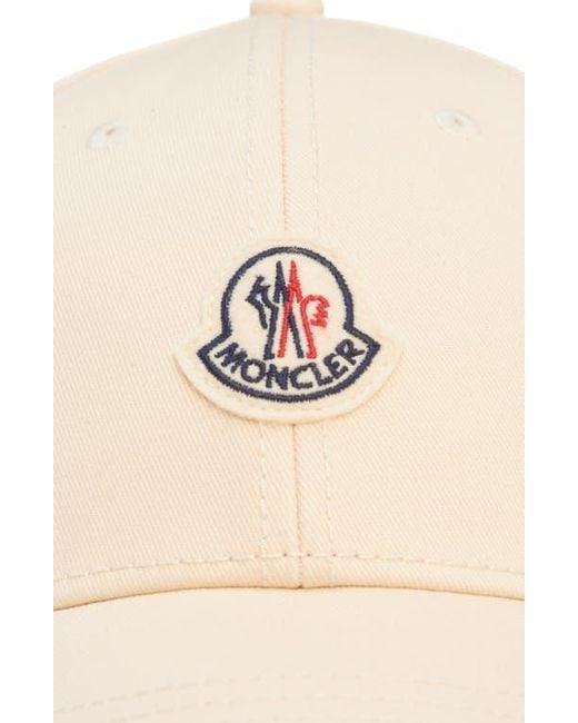 Moncler Natural Baseball Hat With Logo