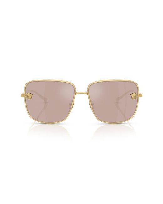 Versace Pink 59Mm Mirrored Square Sunglasses