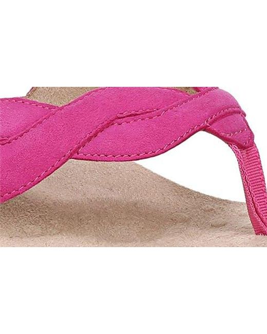 Vionic Pink Bella Braid Flip Flop