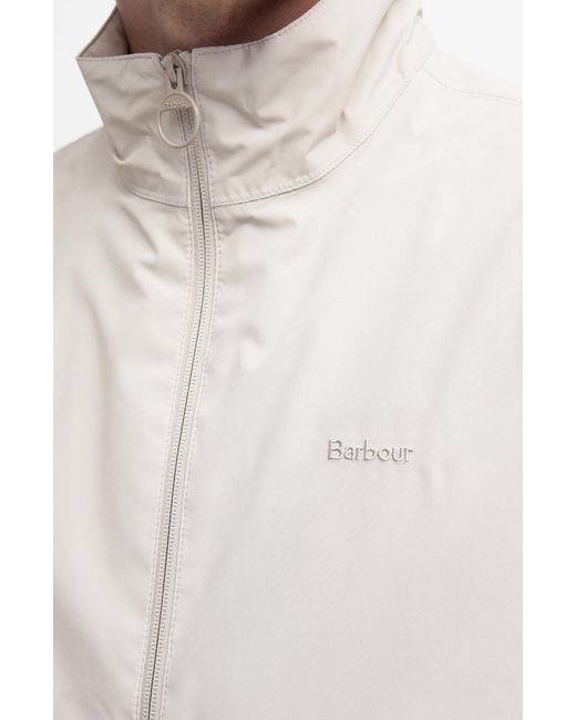 Barbour White Korbel Zip-up Rain Jacket for men