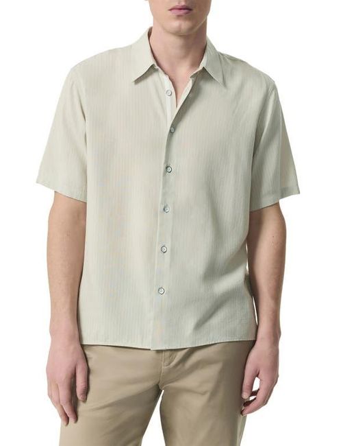 Rag & Bone Green Dalton Dobby Short Sleeve Button-Up Shirt for men