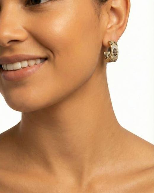 Native Gem Metallic Maneater Leopard Hoops