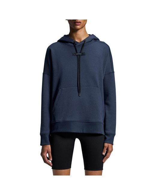 On Shoes Blue Recycled Polyester Blend Hoodie