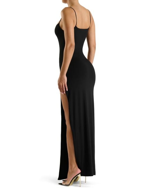Naked Wardrobe Black Smooth Sleeveless Dress
