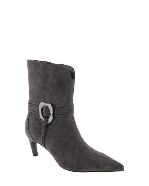 BCBGMAXAZRIA Black Zoryn Belted Pointed Toe Boot