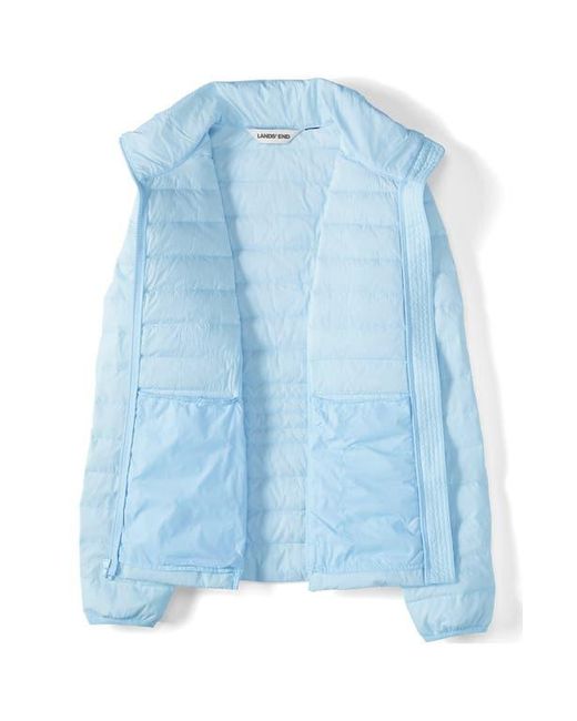 Lands' End Blue Wanderweight Ultralight Packable Down Jacket
