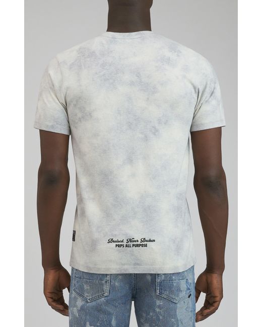 PRPS Gray Devil's Lake Cotton Graphic T-shirt for men