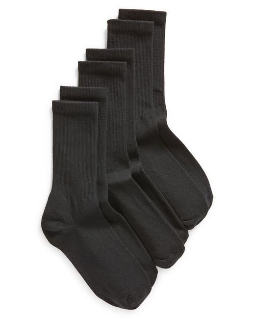 Nordstrom Black 3-Pack Everyday Crew Socks