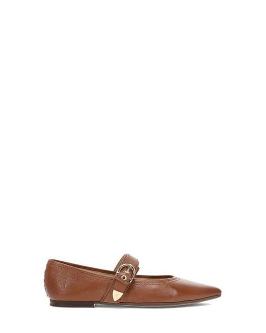 Frye Brown Heather Pointed Toe Mary Jane Flat