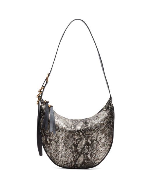 Rag & Bone Metallic Medium Mercer Snake Embossed Leather Hobo Bag