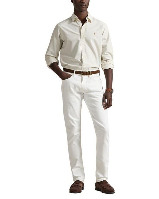 Polo Ralph Lauren Gray The Iconic Solid Cotton Button-Down Oxford Shirt for men