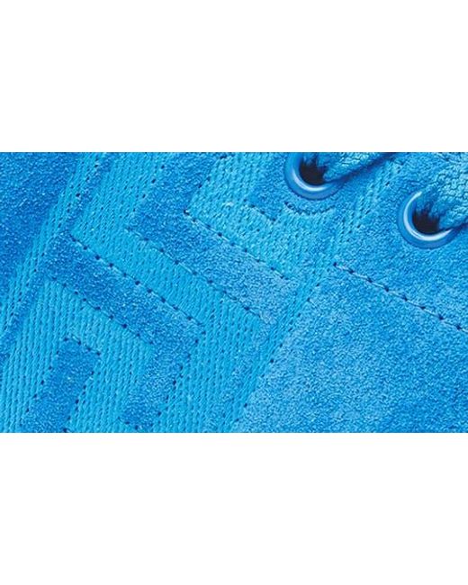 Versace Blue Greca Suede Low Top Sneaker for men