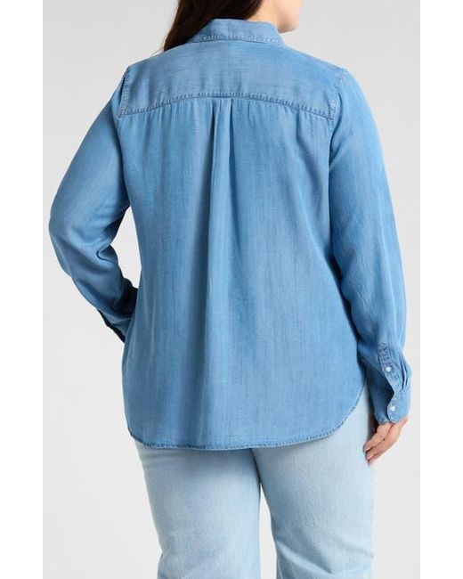 Caslon Blue Chambray Button-Up Shirt