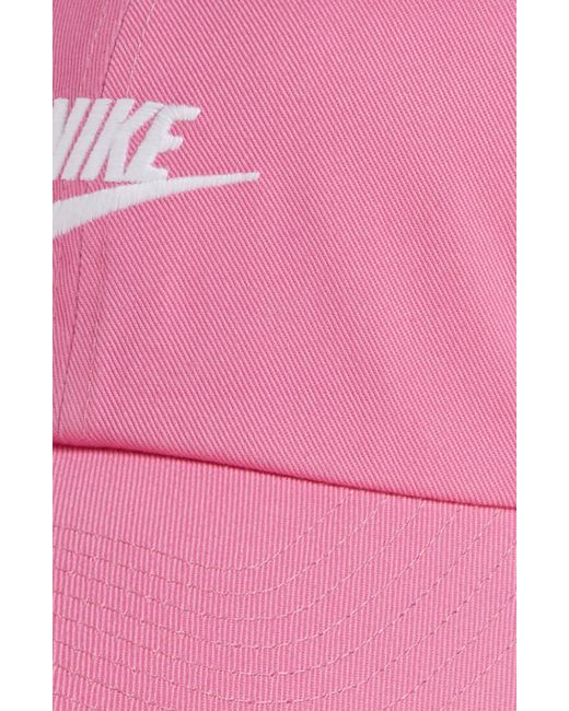Nike Pink Club Futura Wash Baseball Cap for men